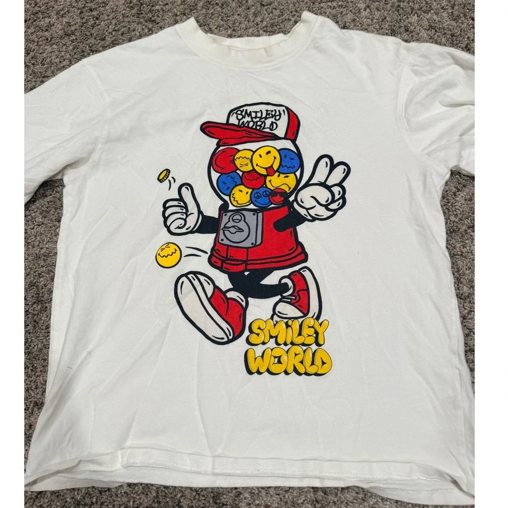 Zara Kids SmileyWorld Gumball Graphic short Sleeve T-Shirt White Size 13-14